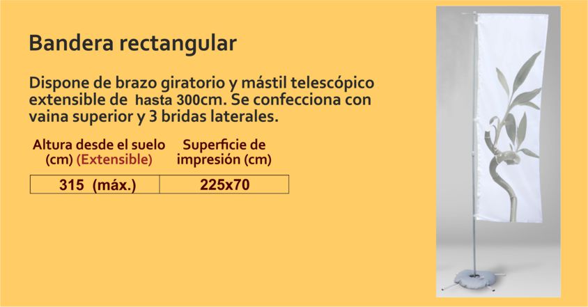 Bandera rectangular banderola, Fly banners